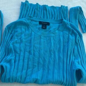 Blue Ribbed Sweater